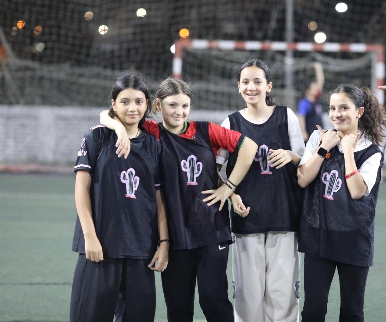 Palestinian children creating art at Taabu Club